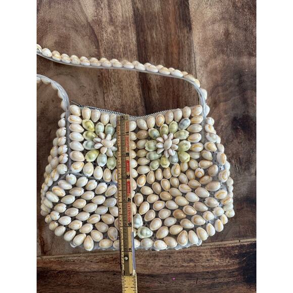 Vintage Beautiful Handmade Sea Shells Mermaid Purse Hand Shoulder Bag - Picture 7 of 8